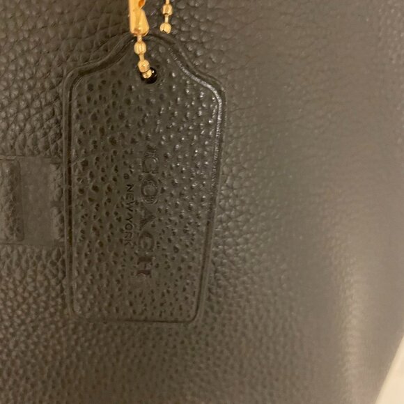 COACH CC050 Pebble Leather CAMERON Large Tote Shoulder Bag ~ BLACK ~ CC050 - Picture 4 of 9